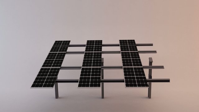 pannelli solari fotovoltaico 3d