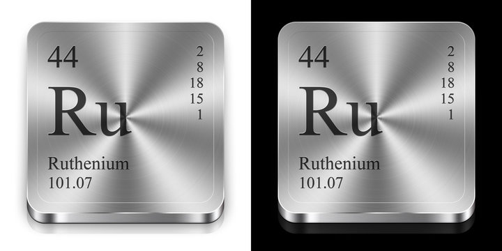 Ruthenium, Two Metal Web Buttons