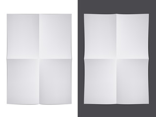 vector white folded paper - obrazy, fototapety, plakaty