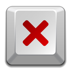 Obraz premium vector negative checkmark key