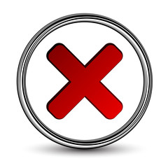 Fototapeta premium vector negative checkmark