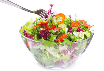 salad with greens and vegetables