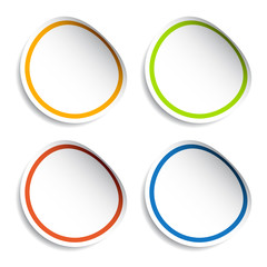 vector blank stickers