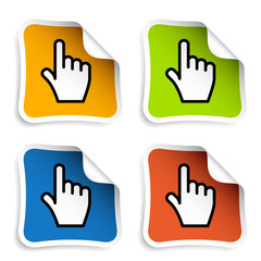 vector smooth cursor hand stickers