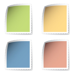 vector blank post stamp