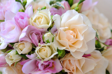 Brides flowers closeup.