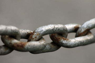 rusty iron chain