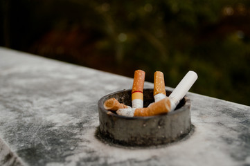Cigarette in the park