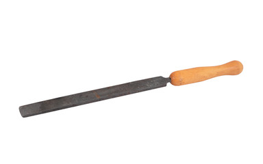 Old rusty file (rasp), isolated on white background
