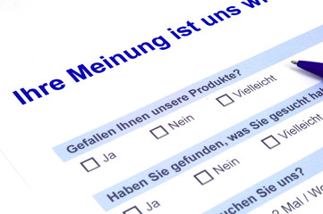 Obraz premium Meinungsumfrage