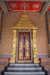 Door carving crafts of Thailand.