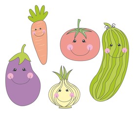 cute vegetables cartoons