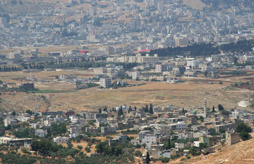 Nablus - a city in the West Bank Iordan. Israel