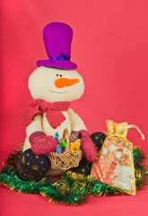 christmas decoration and snowman
