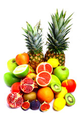 Naklejka na ściany i meble Collection of delicious fresh fruits