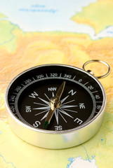 Compass in black with white markings