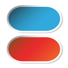 Vector oval stickers