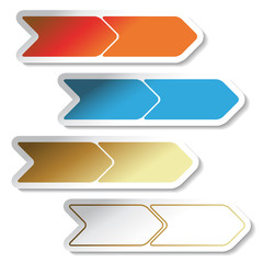 Vector arrow stickers