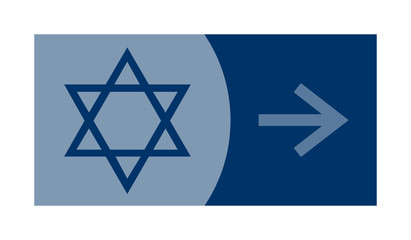 signe, symbole, picto, logo, flèche, synagogue, israël