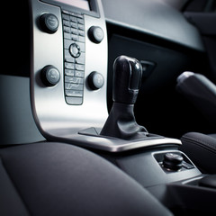 Modern car interior (shallow DOF - selective focus; color toned