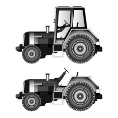 agricultural machinery, tractors, vector