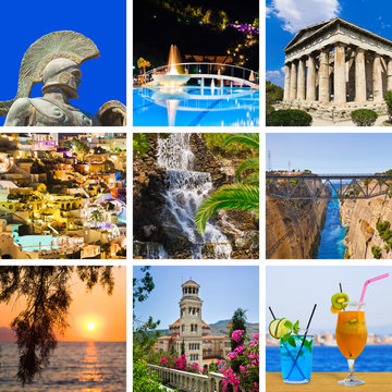 Collage of Greece travel images
