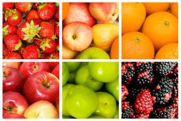 Set of various fruit and vegetables