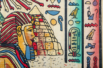 Egyptian history concept with papyrus