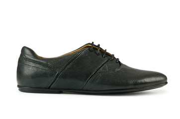 Black female shoes isolated on white