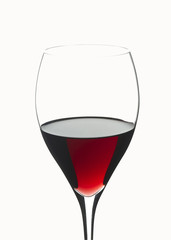 Red wine glass  isolated on white background