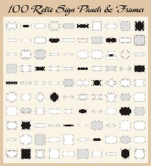 Retro Ornamental Frames and Panels Set