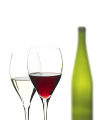 wine glasses  isolated on white background