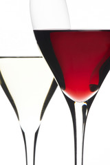 wine glasses  isolated on white background