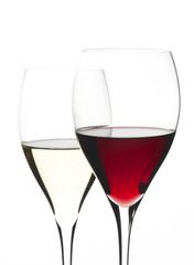 wine glasses  isolated on white background