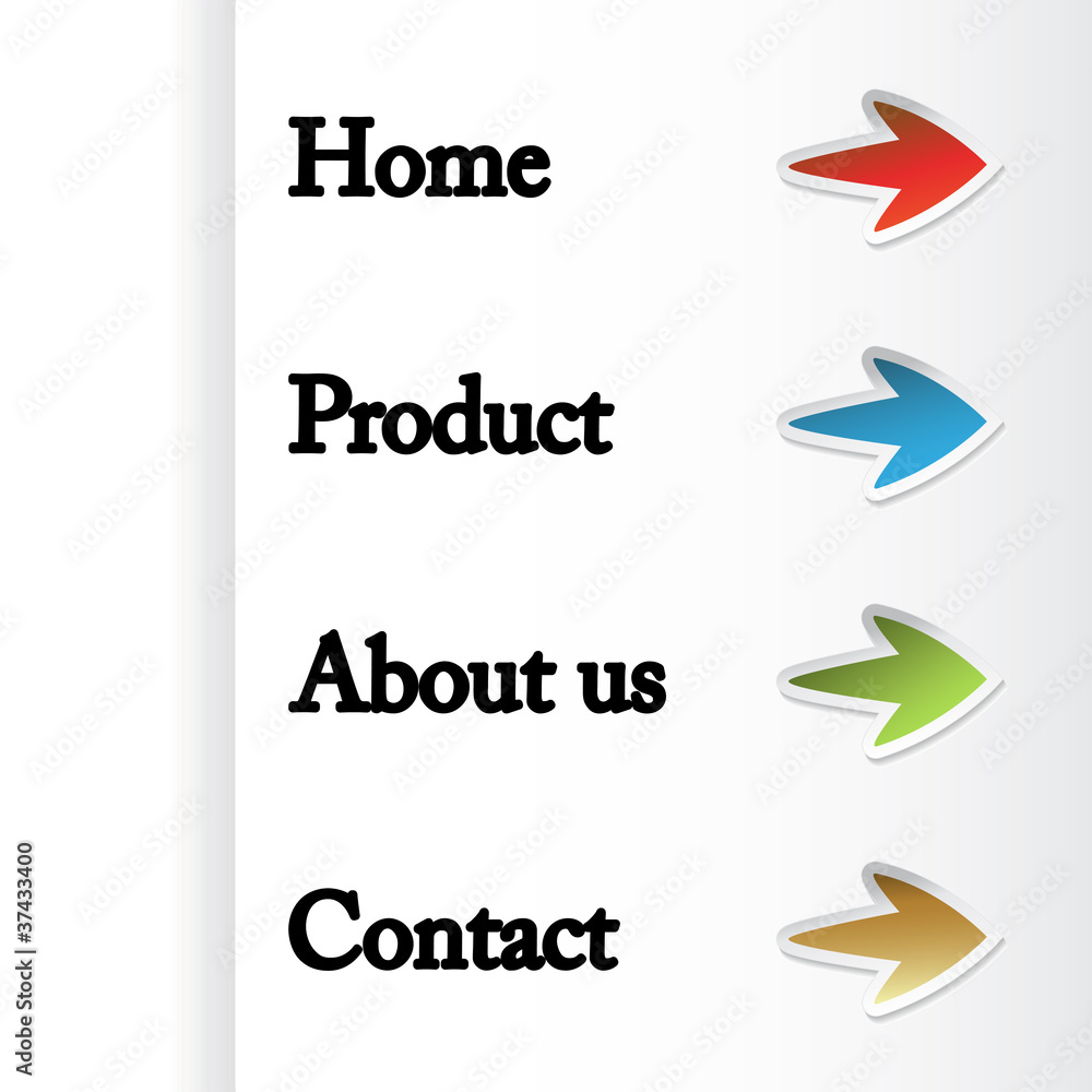 Poster vector web navigation template
