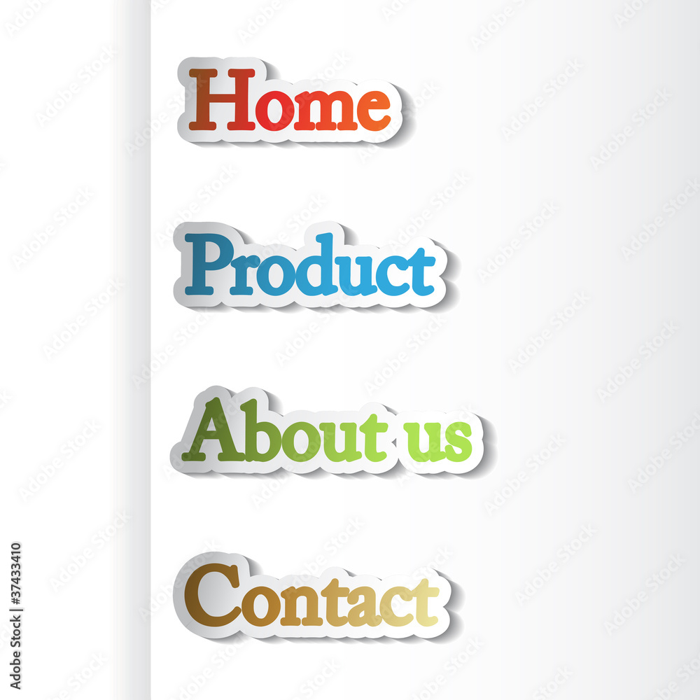 Poster vector web navigation template
