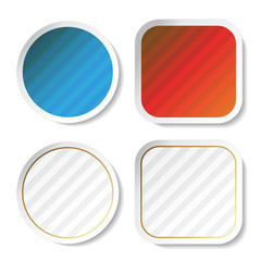 Vector striped stickers