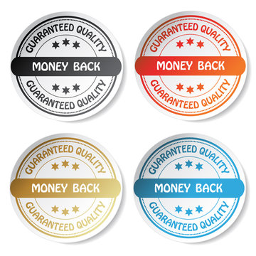 Vector sticker - money back