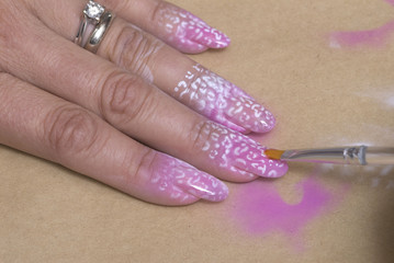 unghie decorate con aerografo stap by stap