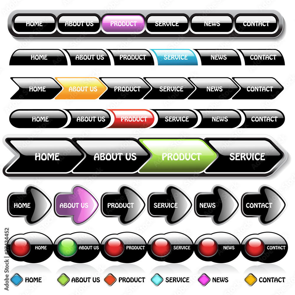 Poster vector web navigation templates