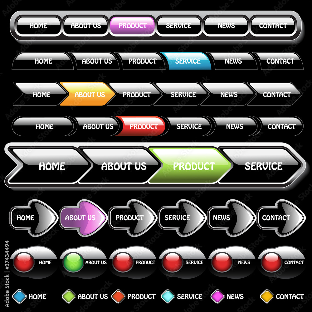 Poster vector web navigation templates