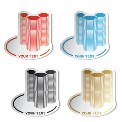 Vector skyscraper symbols