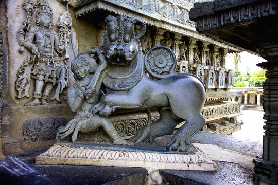 Temple sculpture,Belur ,India
