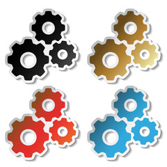 Vector sprocket stickers