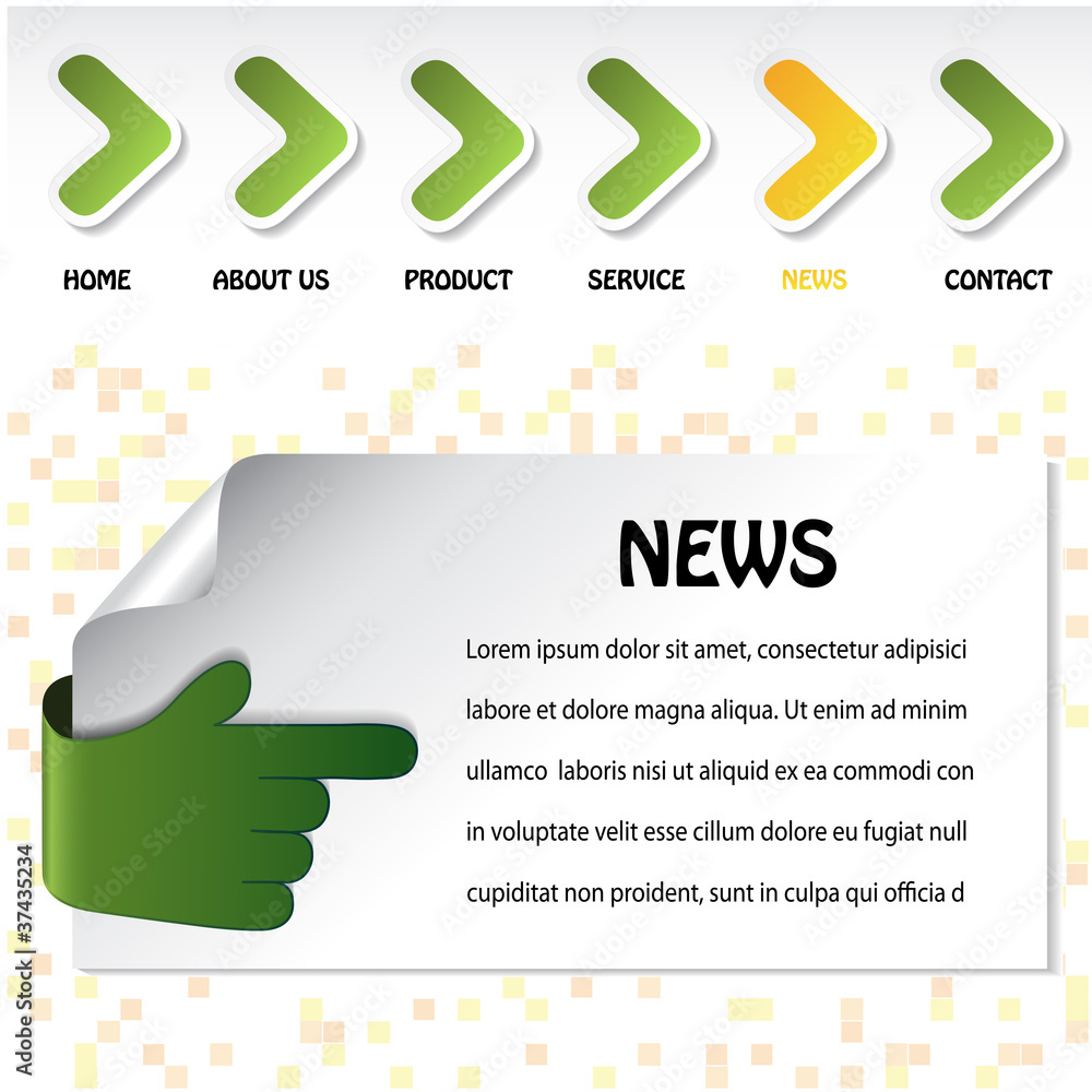 Poster vector web navigation template