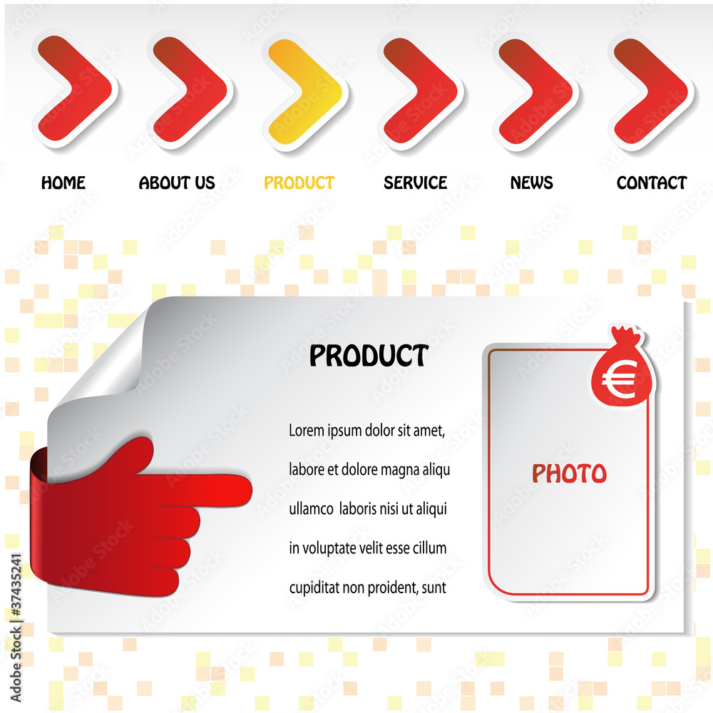 Poster vector web navigation template