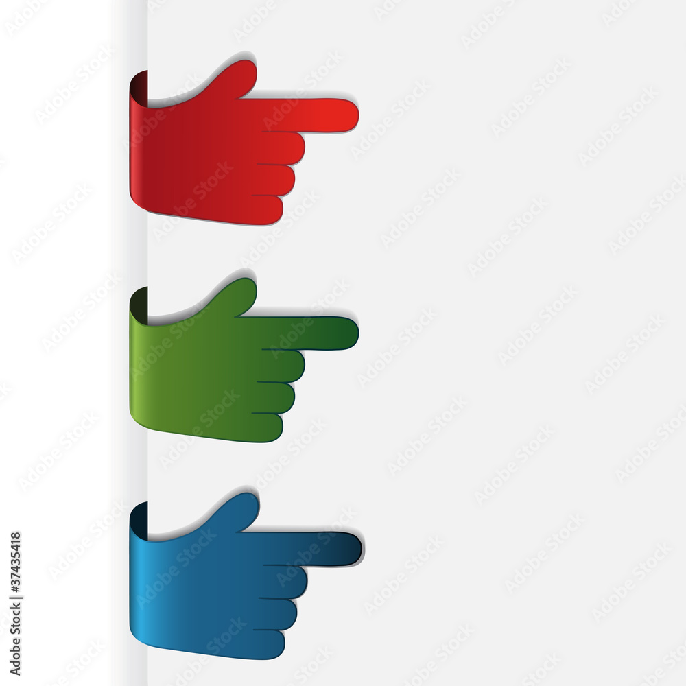 Poster vector web navigation - gesture hand