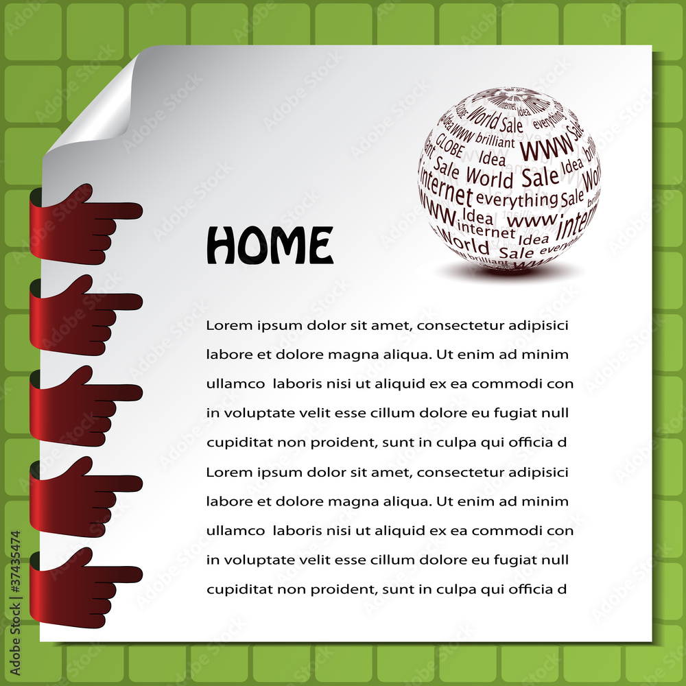 Poster vector web navigation template