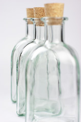 Botellas de cristal vacías