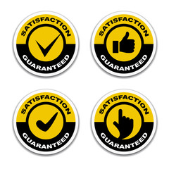 vector satisfaction guaranteed stickers